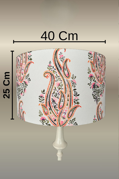 APCASADECOR Şal Desen Bej Metal Ayak Lambader