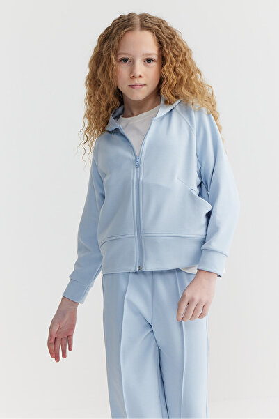 PAULMARK Top pentru fetiță cu glugă cu textura moale