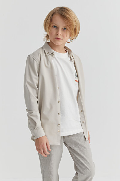 PAULMARK Πουκάμισο με μακρυμάνικο γιακά για αγόρια
