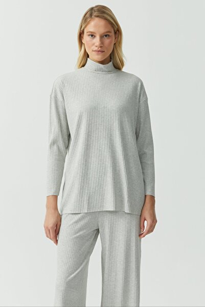 PAULMARK ψηλός λαιμός κοτλέ Μπλούζα