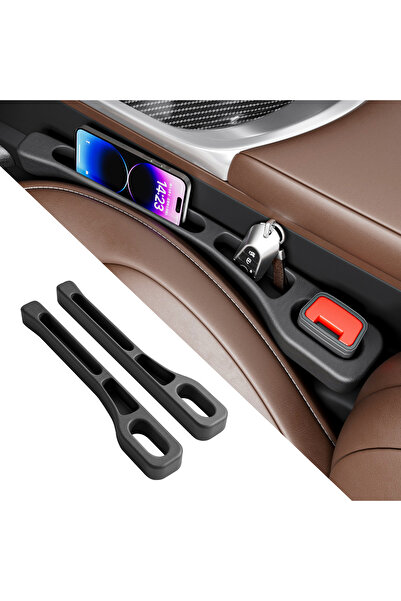 GENERAL 2PCS Black Car Seat Gap Filler Side Seam Plug Strip Leak-proof Filling Strip