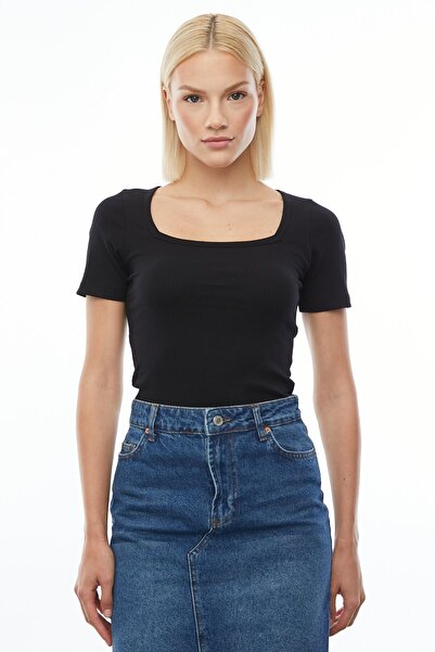 PAULMARK Square Collar Basic T-shirt