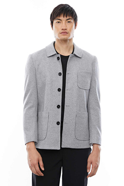 PAULMARK Ανδρικό λεπτό κοντό μπουφάν από κασμίρ