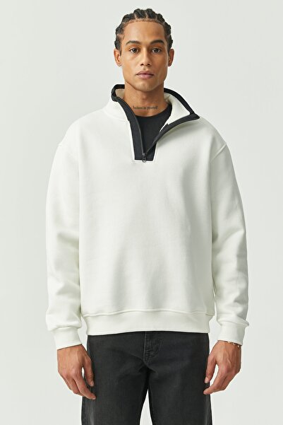 PAULMARK Mock Neck Half Zipper Sweat Top