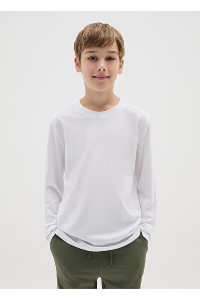 Ovs Boys' White Long Sleeve T-shirt