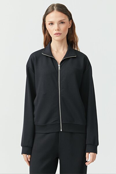 PAULMARK Top pentru femei, cu textura moale, cu fermoar