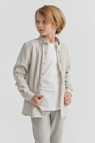 PAULMARK Πουκάμισο με μακρυμάνικο γιακά για αγόρια