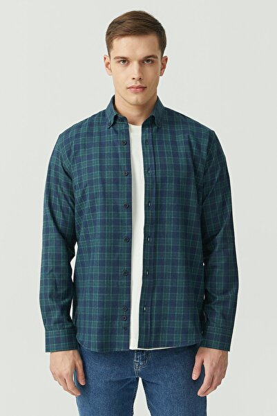 PAULMARK Κανονικό πουκάμισο με καρό σχέδιο