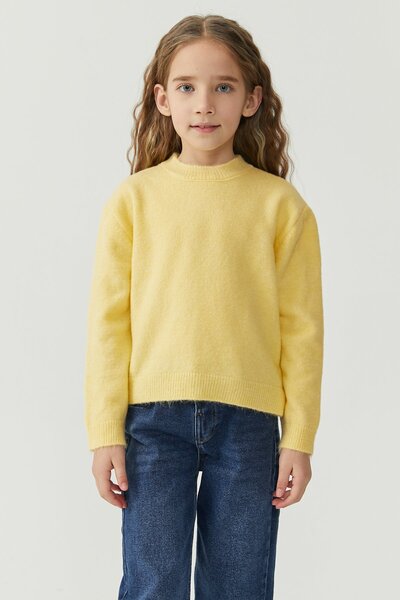 PAULMARK Girl's Crew Neck Basic Knitwear Sweater