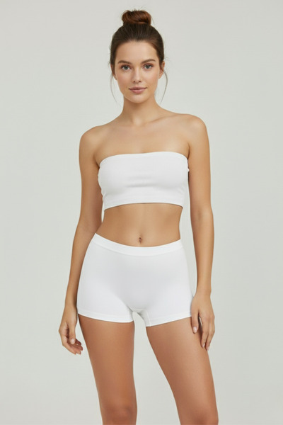 PAMORA Γυναικεία εφέ σύσφιξης Μη Σημαντικά Συνδεμένα Είδη Μπόξερ 4-συσκευασία – Μαύρο, Λευκό, Μαύρισμα, Ξηρό Ροζ