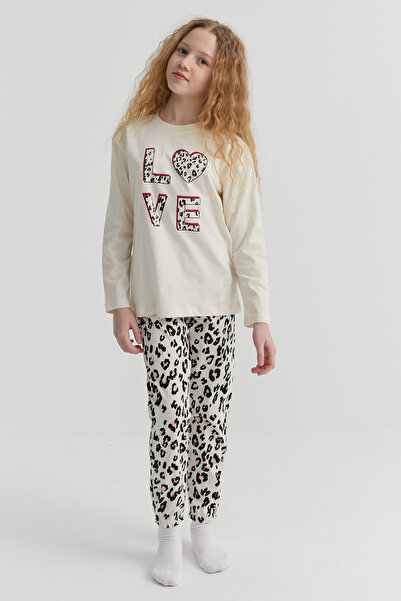 PAULMARK Σετ πιτζάμες με σχέδιο λεοπάρ για κορίτσια