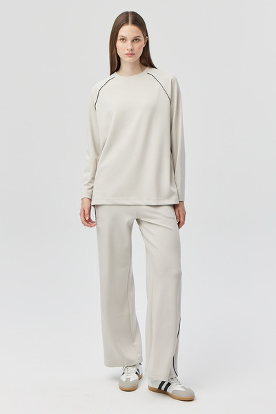 PAULMARK Pantaloni de sport obișnuiți cu dungi subțiri pentru femei