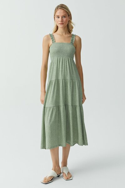 PAULMARK Γυναικείο φόρεμα με ελαστικό χοντρό λουράκι