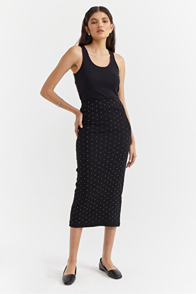 PAULMARK تنورة نسائية ستون مطبوع