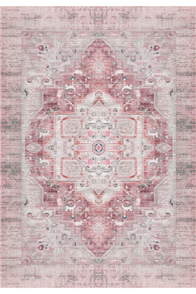 dekorug Pamuk Dokuma Taban Kaymaz Tüy Dökmeyen Vintage Halı Salon Halısı Mutf...