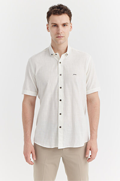 PAULMARK Ανδρικό κοντομάνικο πουκάμισο κανονικού τύπου