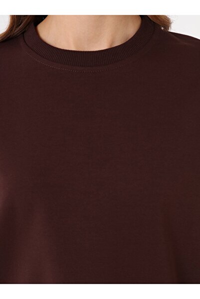 Benin Βασικό Σετ Φούτερ και Μακριά Φούστα - Καφέ -