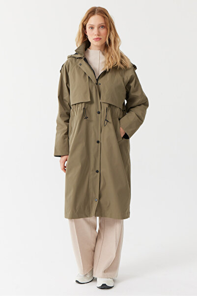PAULMARK Kadın Rüzgarlıklı Trençkot