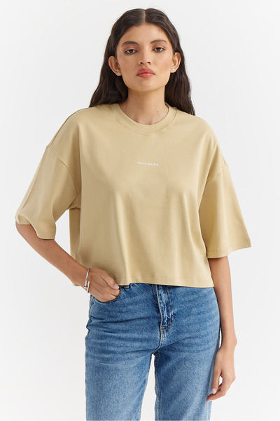 PAULMARK Short pentru femei cu scris tricou