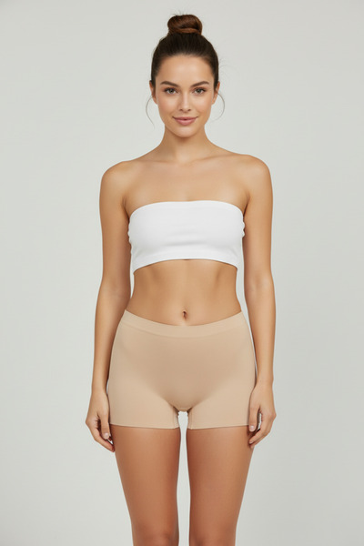 PAMORA Γυναικεία εφέ σύσφιξης Μη Σημαντικά Συνδεμένα Είδη Μπόξερ 4-συσκευασία – Μαύρο, Λευκό, Μαύρισμα, Ξηρό Ροζ