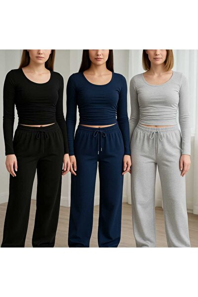 BERYY MODA Τριπλό Μαύρο Γκρι Ναυτικό Μπλε Παντελόνι Φόρμας - Μεγάλο Μέγεθος, ...