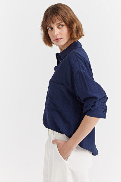 PAULMARK Γυναικείο πουκάμισο με υφή oversized