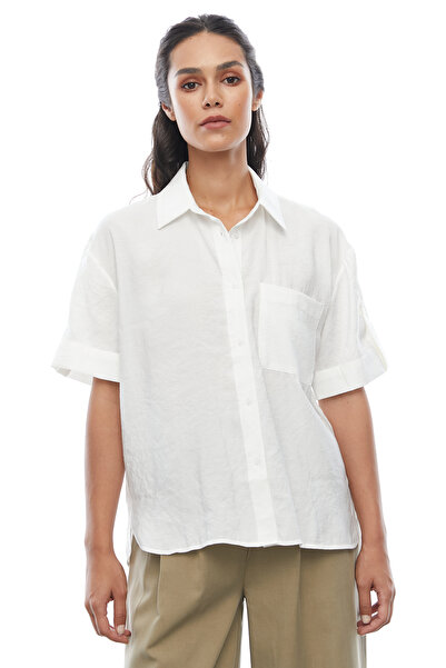 PAULMARK Γυναικείο κοντομάνικο πουκάμισο με τσέπες