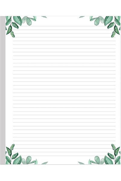 Generic ورق ياريدار مسطر قابل لإعادة التعبئة، مقاس حرف غير مثقوب، 100 ورقة (200 صفحة)، 100 جرام لكل متر مربع، 22×28 سم، ورقة د