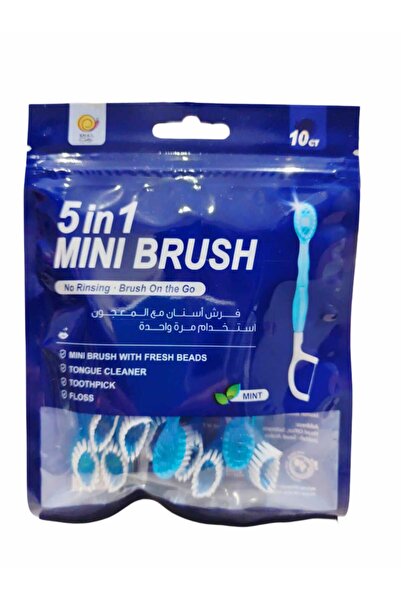 snail Toothbrush, toothpaste, and dental floss, 10 pieces, mint and peach flavors