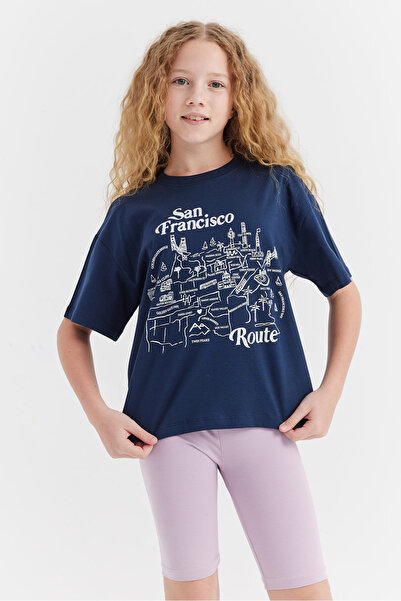 PAULMARK Tricou cu detaliu imprimat pentru fetiță