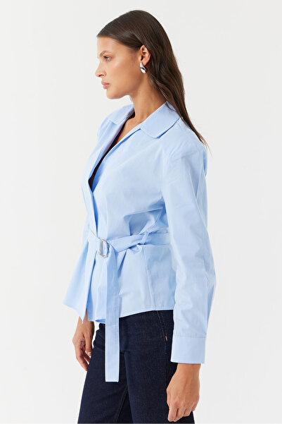 PAULMARK Γυναικείο πουκάμισο με ζώνη