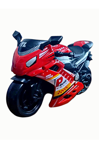 Brother Toys Friction-Powered Quality Toy Motorcycle, Special Production from Abroad, Red Color Engine, 14 Cm. 1 Piece