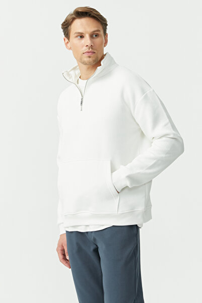 PAULMARK Sweat Top with Half Zipper at the Neck