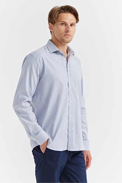 PAULMARK Ανδρικό πουκάμισο από γαμπαρντίνα κανονικού τύπου