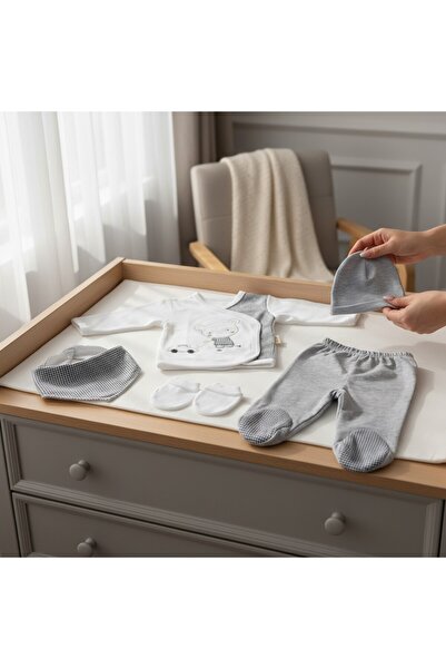 SeaBubbles Teddy Bear Embroidered Baby Boy Bodysuit Set