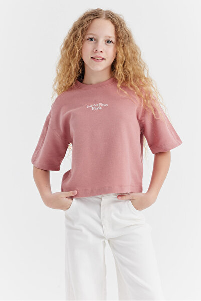 PAULMARK تي شيرت من قماش الوافل للفتيات