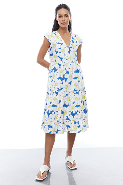 PAULMARK Rochie de damă cu decolteu în V cu model