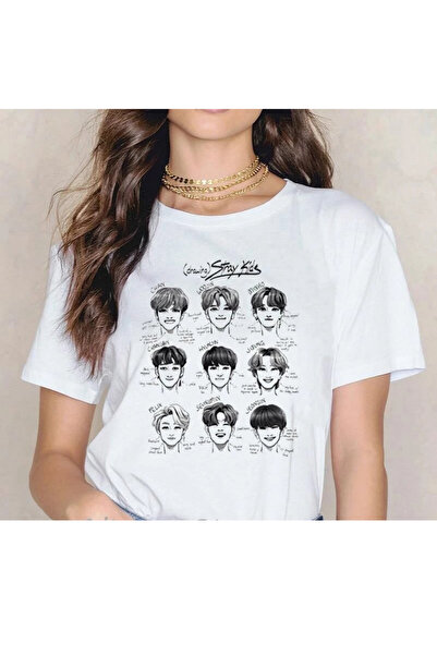 barsdepo Μπλουζάκι StrayKids με τύπωμα , oversized Unisex T-shirt για παιδιά ...