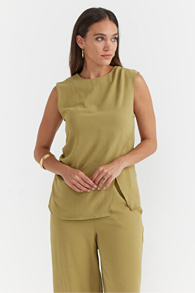 PAULMARK Women's Slit Blouse