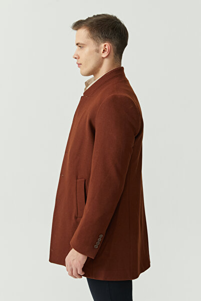 PAULMARK Men's Classic Cut Buttoned Coat