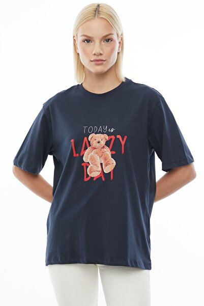 PAULMARK Oversize Basic Printed T-Shirt