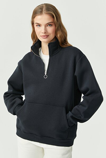 PAULMARK Γυναικείο μπλουζάκι με φερμουάρ στο λαιμό