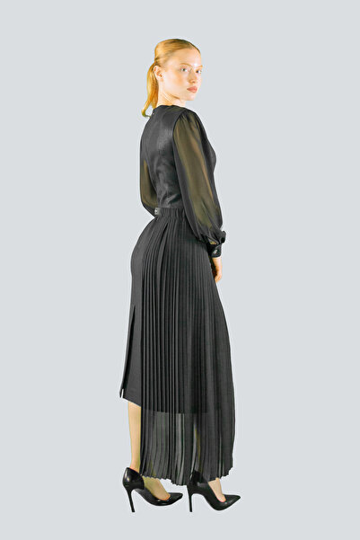 IDYL Pliset Belted Midi Dress