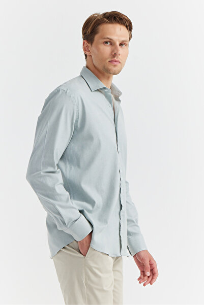 PAULMARK Ανδρικό πουκάμισο από γαμπαρντίνα κανονικού τύπου