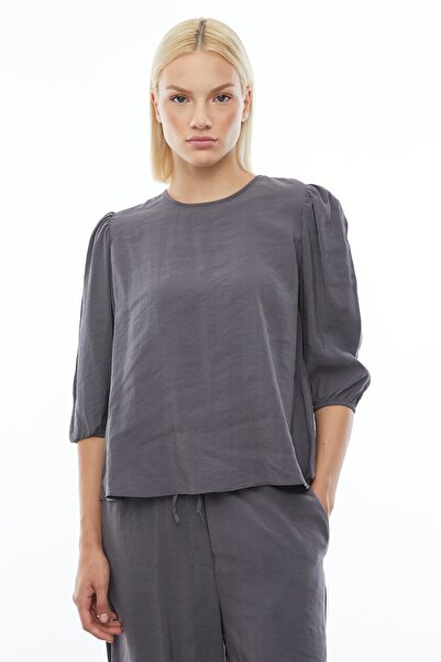 PAULMARK Μπλούζα με λεπτομέρεια στον ώμο με λαιμόκοψη