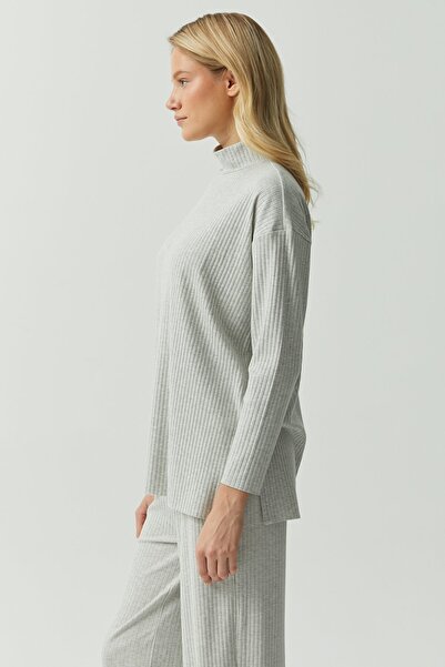 PAULMARK ψηλός λαιμός κοτλέ Μπλούζα