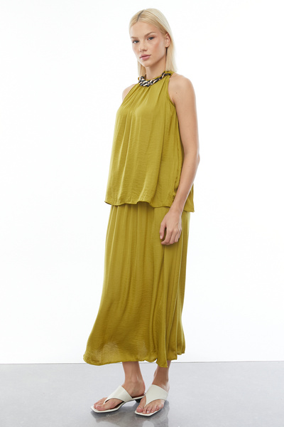 PAULMARK Γυναικεία φούστα με ελαστική μέση με απαλή υφή