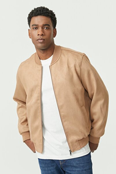PAULMARK Men's Suede Bomber Slim Jacket