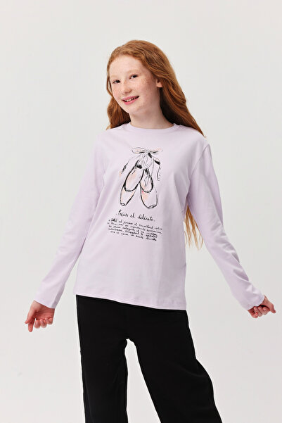 PAULMARK Bluză cu mânecă lungă pentru fete cu imprimeu