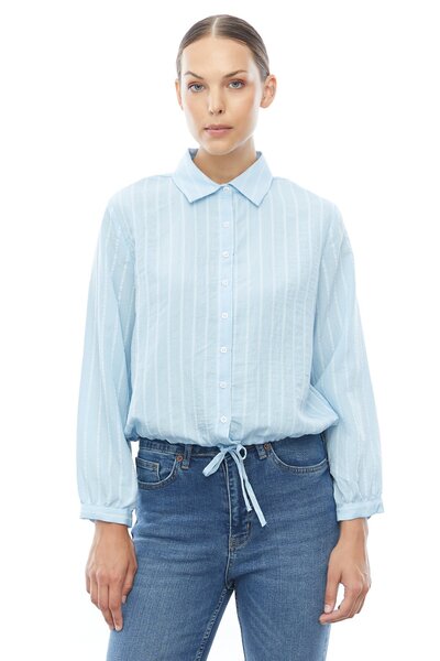 PAULMARK قميص مخطط للمرأة